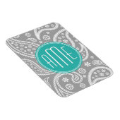 Magnet Flexible Patterns bleus et monogram bleu (Côté Droit)