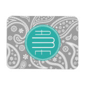 Magnet Flexible Patterns bleus et monogram bleu (Horizontal)