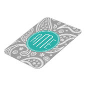 Magnet Flexible Patterns bleus et monogram bleu (Côté Gauche)