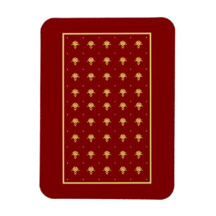 Magnet Flexible Patters de Luxury Red and Gold Vintage Damas