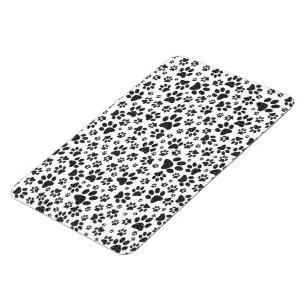 Magnet Flexible Pattes de chien noir et blanc à pois 