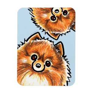 Magnet Flexible Pattes rouges de Pomeranian