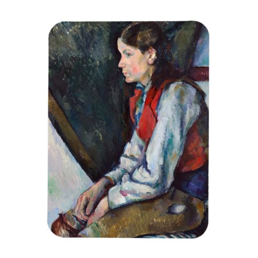 Magnet Flexible Paul Cezanne - Garçon dans la veste rouge (Vertical)
