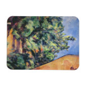 Magnet Flexible Paul Cezanne | Red rock, c.1895 (huile sur toile) (Horizontal)