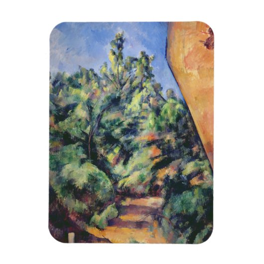Magnet Flexible Paul Cezanne | Red rock, c.1895 (huile sur toile) (Vertical)