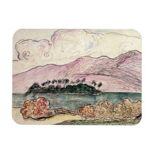 Magnet Flexible Paul Gauguin   Paysage tahitien (avec papier)