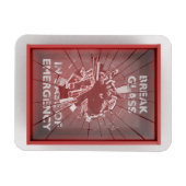 Magnet Flexible Pause En Coque De Boîte Rouge D'Urgence (Horizontal)