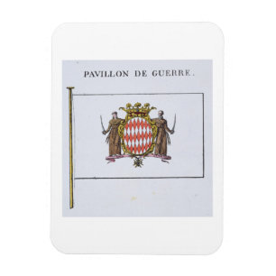 Magnet Flexible Pavillon de Guerre, détail des drapeaux du Monaco