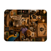 Magnet Flexible Paws and Pours,café animalier (Horizontal)