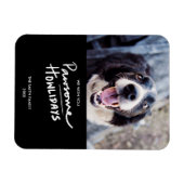 Magnet Flexible Pawsome Howlidays | Funny Dog Photo Holiday (Horizontal)