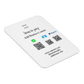 Magnet Flexible Paypal Cashapp venmo scan pour payer QR ajouter un (Côté Droit)