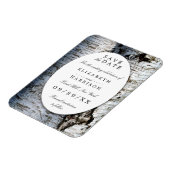 Magnet Flexible Pays Rustic Birch Tree Mariage Enregistrer La Date (Côté Gauche)