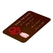 Magnet Flexible Pays Rustique Rouge Mason Jar Enregistrer l'aimant (Côté Gauche)