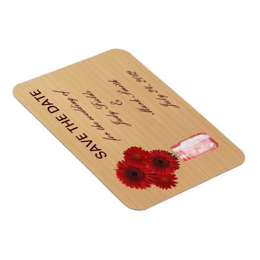 Magnet Flexible Pays Rustique Rouge Mason Jar Enregistrer l'aimant (Côté Droit)