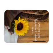 Magnet Flexible Pays Sunflower Occident mariage Enregistrer la dat (Horizontal)