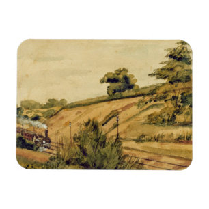 Magnet Flexible Paysage avec le train, 1854 (la semaine et crayon