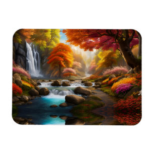 Magnet Flexible Paysage d'automne Cascades dans le parc