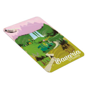 Magnet Flexible Paysage de Bavière Allemagne impression de voyage