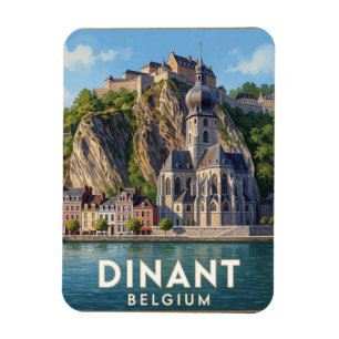 Magnet Flexible Paysage de falaise de la rivière Meuse à Dinant en