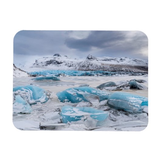 Magnet Flexible Paysage de glace de glacier, Islande (Horizontal)