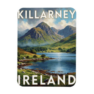 Magnet Flexible Paysage de montagne du lac émeraude de Killarney I