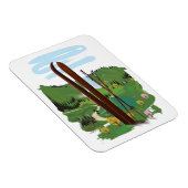 Magnet Flexible Paysage de ski (Côté Droit)