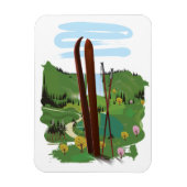 Magnet Flexible Paysage de ski (Vertical)