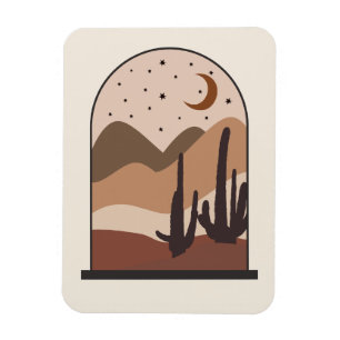 Magnet Flexible Paysage désertique, Arizona, Art abstrait boho