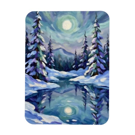 Magnet Flexible Paysage d'hiver (Vertical)