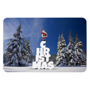 Magnet Flexible Paysage d'hiver de Noël