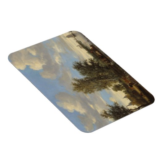 Magnet Flexible Paysage fluvial avec traversier, 1649 (huile sur t (Côté Droit)