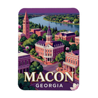 Magnet Flexible Paysage historique de la ville de Macon en Géorgie