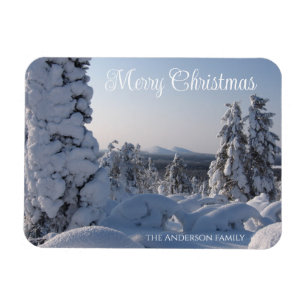 Magnet Flexible Paysage hivernal enneigé Joyeux Noël
