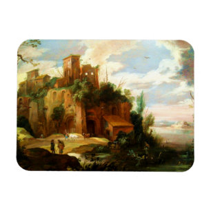 Magnet Flexible Paysage italien vintage avec des ruines