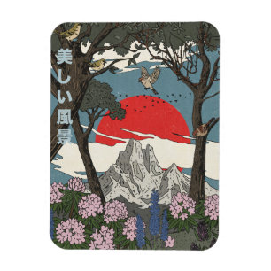 Magnet Flexible Paysage japonais magnifique