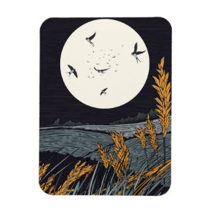 Magnet Flexible Paysage japonais vintage la nuit