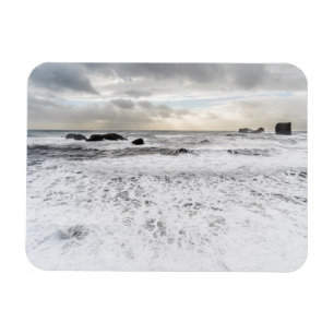 Magnet Flexible Paysage marin océanique écumeux pâle, Islande