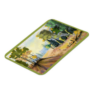 Magnet Flexible Paysage nature et sous bois en fôret, déco murale.