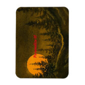 Magnet Flexible Paysage nocturne; chasse ou moisson lune (Vertical)