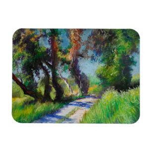 Magnet Flexible Paysage Pastel d'Oliveraie Ensoleillée