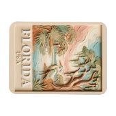 Magnet Flexible Paysage Texturé de la Faune Aviaire des Everglades (Horizontal)