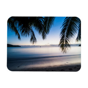 Magnet Flexible Paysage tropical au coucher du soleil, Fidji