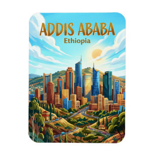 Magnet Flexible Paysage urbain d'Addis-Abeba Éthiopie