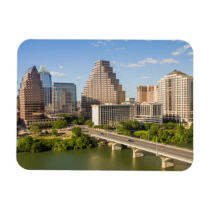 Magnet Flexible Paysage urbain de Downtown sur le lac Lady Bird