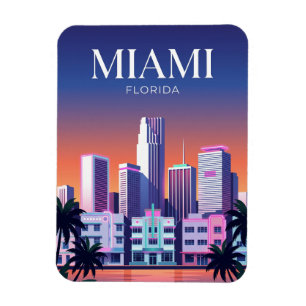 Magnet Flexible Paysage urbain de Miami USA