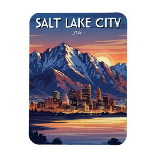 Magnet Flexible Paysage urbain de Salt Lake City Utah