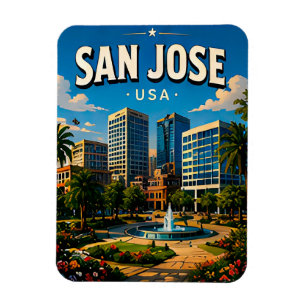 Magnet Flexible Paysage urbain du centre-ville de San Jose
