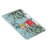 Magnet Flexible Peace and Joy Red Car en Forêt d'hiver (Côté Droit)