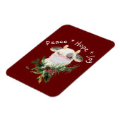 Magnet Flexible Peace Hope Joy Masqué Cow (Côté Gauche)
