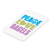 Magnet Flexible Peace Love Bagels (Côté Gauche)